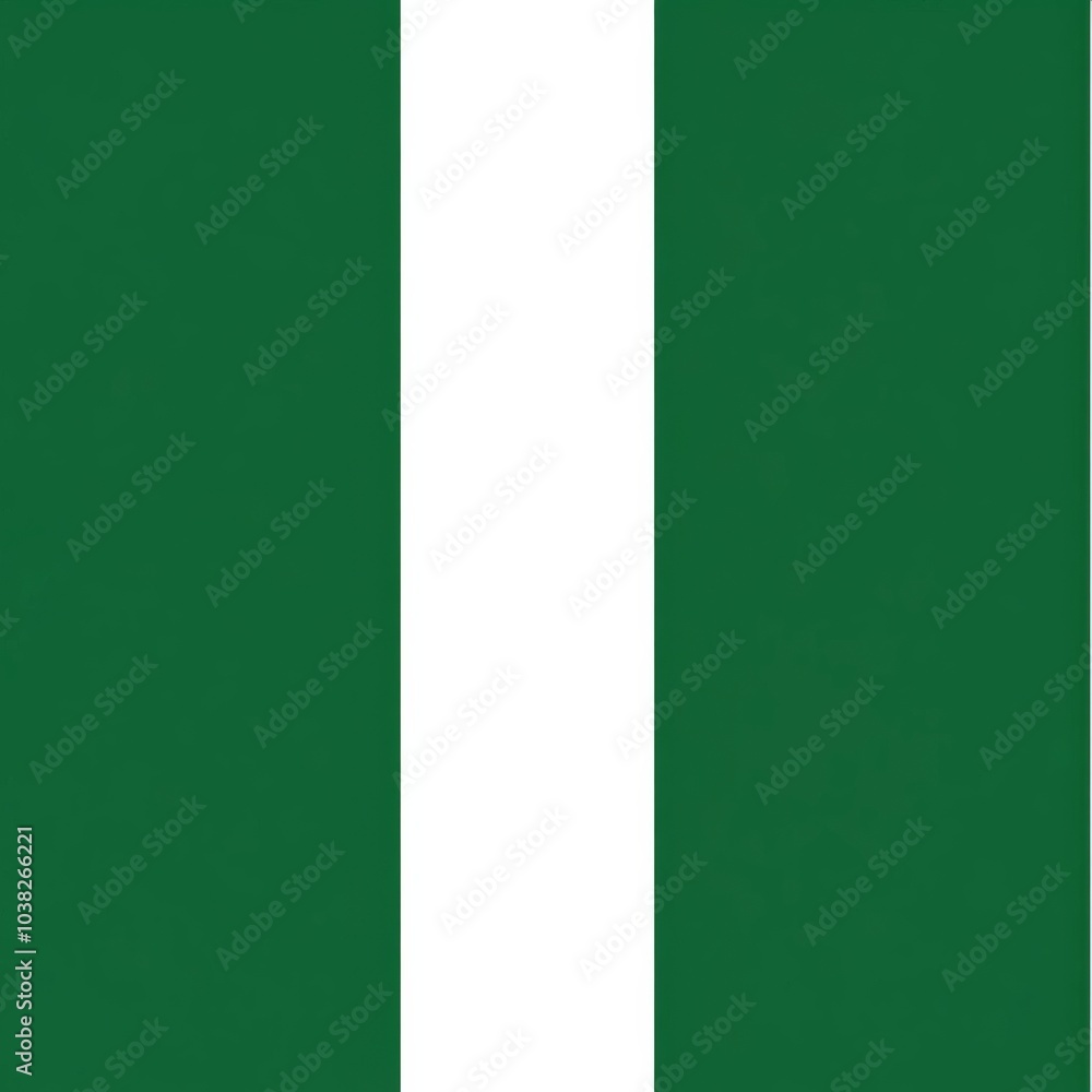 Fototapeta premium Nigerian flag retained shape.