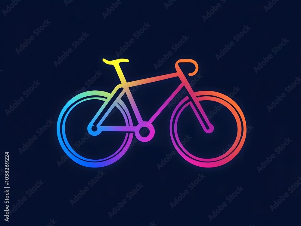 Colorful Cycling Icon Bicycle Logo Bike Symbol Colorful Cycling Icon Bicycle Logo Bike Symbol