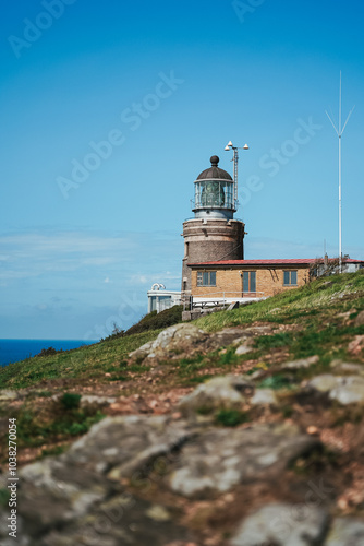 Obraz na płótnie Kullen Lighthouse on a sunny day at Kullaberg Nature Reserve in Southern Sweden w salonie