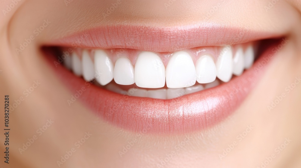 A person smiling broadly, revealing a healthy set of pearly white teeth. A person smiling broadly, revealing a healthy set of pearly white teeth.