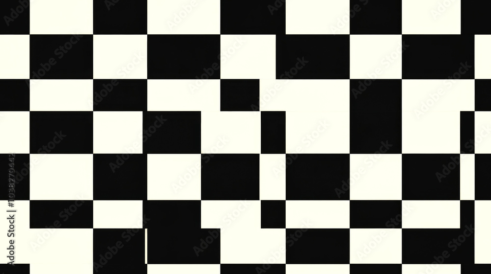 Abstract black and white checkered pattern. Abstract black and white checkered pattern.