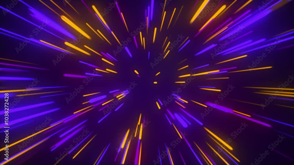 Speed of light, neon red glowing rays in motion. Lens flare, animation of colorful abstract tunnel background Speed of light, neon red glowing rays in motion. Lens flare, animation of colorful abstract tunnel background