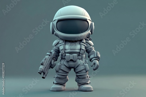 Wallpaper Mural 3D Tech Enhanced Commando: Futuristic Warrior Game Wallpaper Background Torontodigital.ca