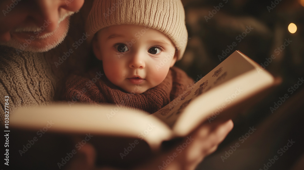 Close-up of a Grandparent Reading a Story to a Child, Shared Wonder Close-up of a Grandparent Reading a Story to a Child, Shared Wonder