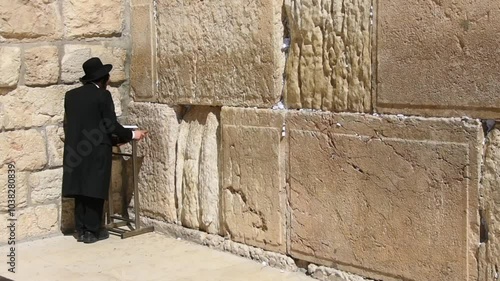  
Jew prays on Western Wall (Wailing Wall), Jerusalem

