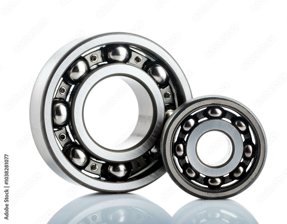Ball bearings isolated on white background, cutout Ball bearings isolated on white background, cutout