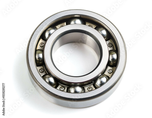 Ball bearings isolated on white background, cutout