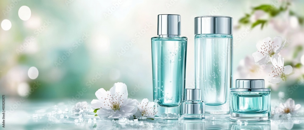 Skin care ,spa ,beauty, and perfume products, conveying self-care routines luxurious atmosphere and the promotion of natural beauty Skin care ,spa ,beauty, and perfume products, conveying self-care routines luxurious atmosphere and the promotion of natural beauty