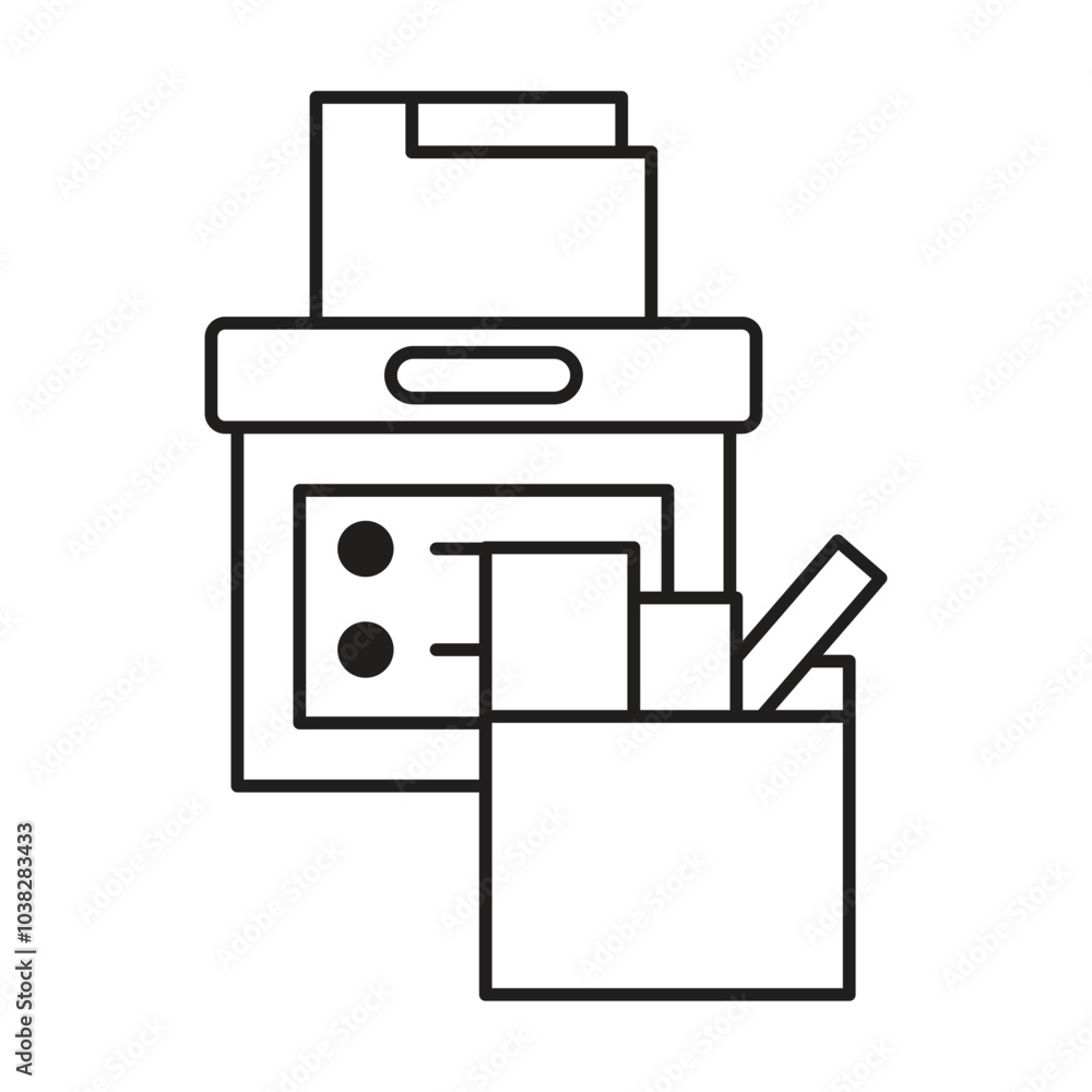 Storage box icon vector on white background Storage box icon vector on white background