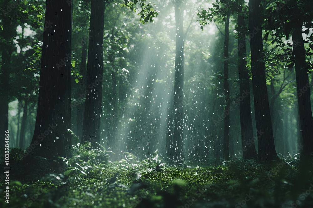 Fototapeta premium Sun rays in the for