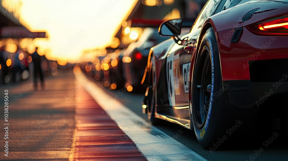 Close-up of F1 wheels. Asphalt surface of international racetrack with racing cars at the start line. Close-up of F1 wheels. Asphalt surface of international racetrack with racing cars at the start line.