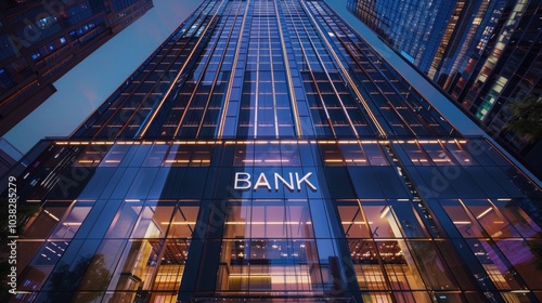 Wallpaper Mural A tall skyscraper building with the word BANK Torontodigital.ca