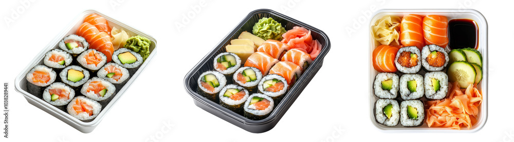 Realistic assorted sushi and sashimi platter isolated on transparent background perfect for Japanese restaurant menu food delivery promotions or culinary blogs Realistic assorted sushi and sashimi platter isolated on transparent background perfect for Japanese restaurant menu food delivery promotions or culinary blogs