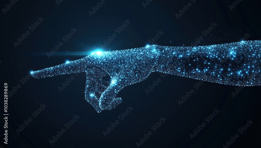 Fototapeta premium Abstract Hand Pointing