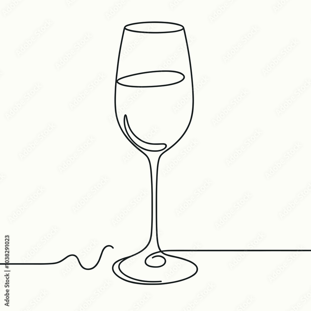 champagne glass, drawing, flat colors champagne glass, drawing, flat colors