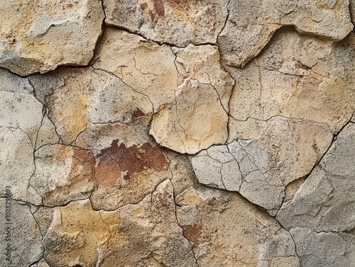 Textured Stone Surface with Natural Cracks and Patterns