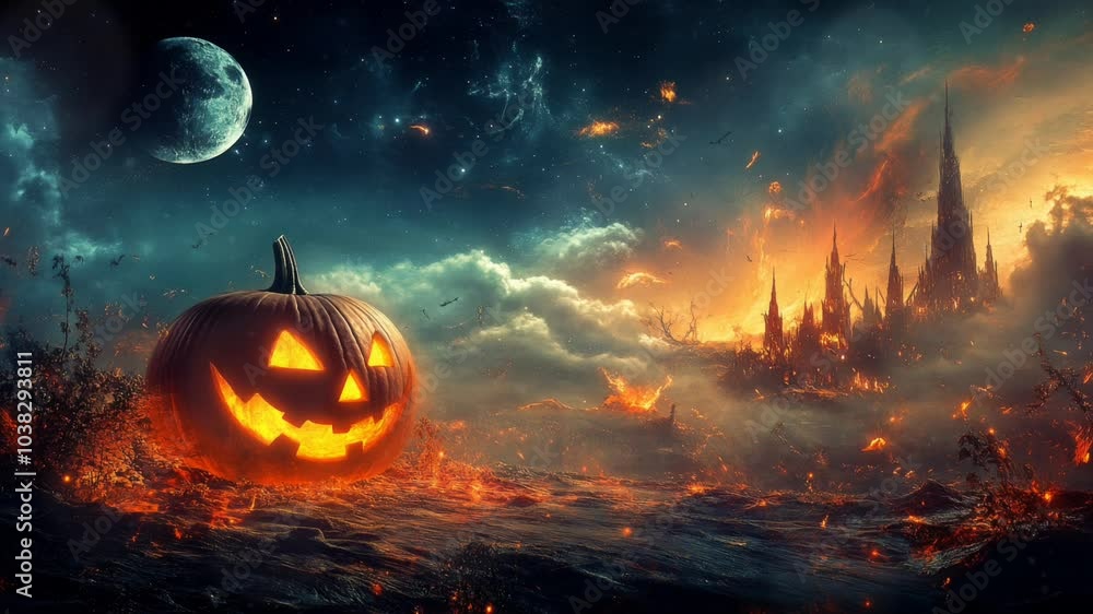 halloween pumpkin in the night halloween pumpkin in the night