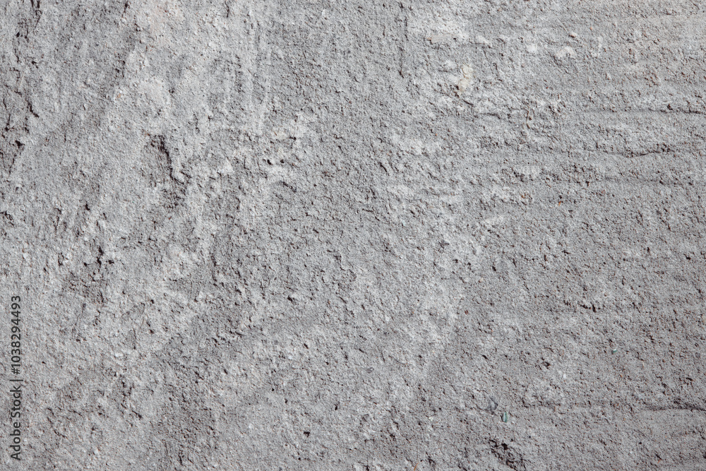 Obraz premium Plastered beige surface with cement material. Textured pattern with space for text. Texture of old gray concrete wall for background. Calm neutral spa background. 