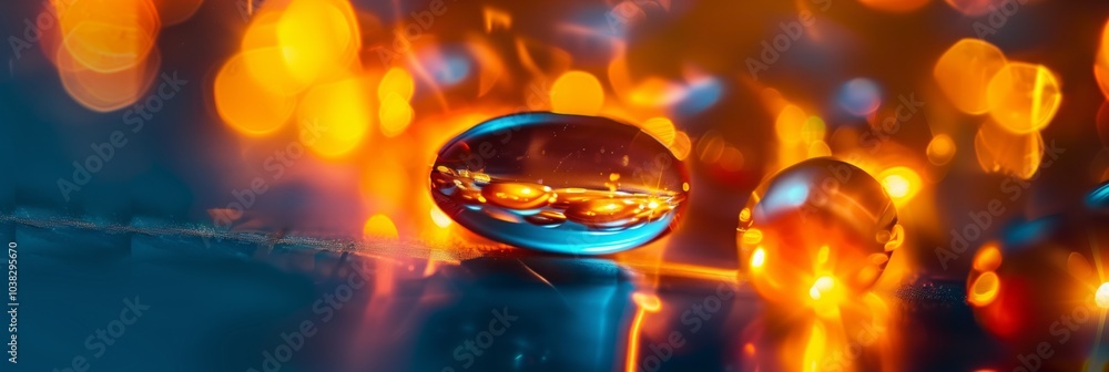 A detailed macro shot of a glowing vitamin C tablet, radiating light from its core, representing nutrition and wellness benefits, banner A detailed macro shot of a glowing vitamin C tablet, radiating light from its core, representing nutrition and wellness benefits, banner