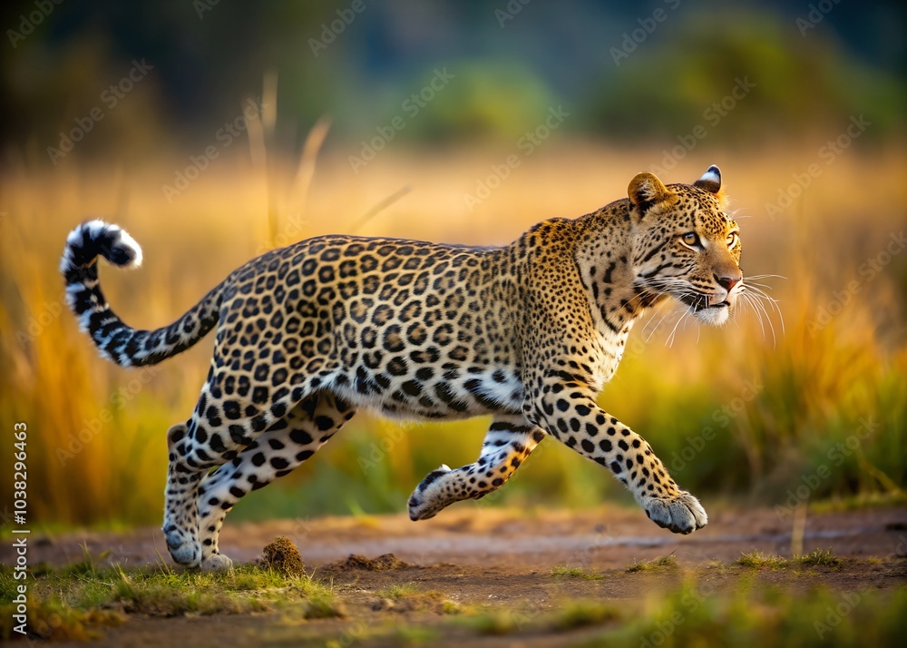 Obraz premium a leopard running
