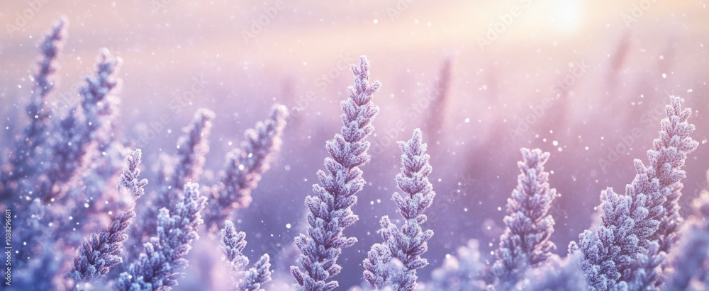 The Frosted Lavender Fields The Frosted Lavender Fields