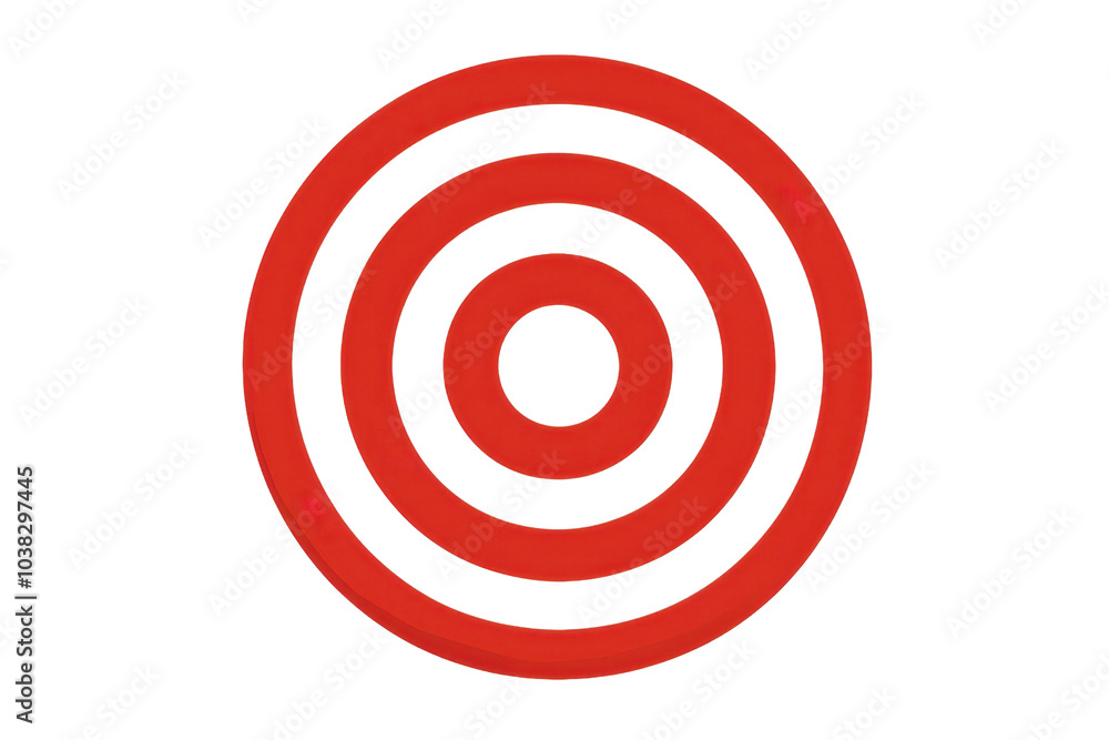 Concentric red circles forming a target symbol on a transparent background. representing precision, focus, and goal achievement in design. Concentric red circles forming a target symbol on a transparent background. representing precision, focus, and goal achievement in design.
