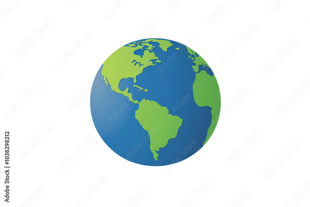 Digital illustration of a colorful globe representing Earth, showcasing continents with blue oceans against a transparent background. Digital illustration of a colorful globe representing Earth, showcasing continents with blue oceans against a transparent background.
