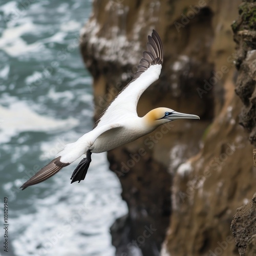 Muriwai Beach gannet photo