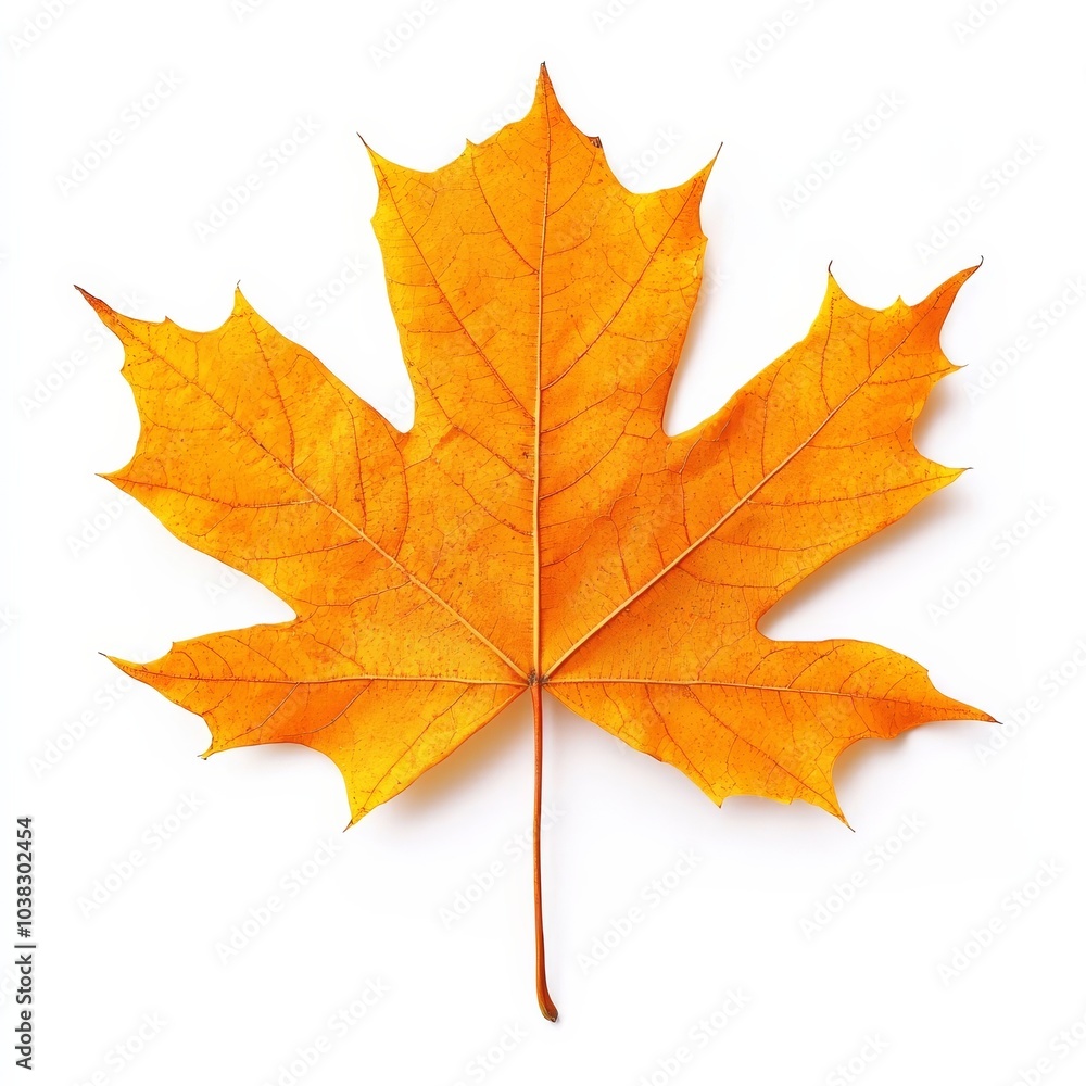 Autumn leaf on white. Autumn leaf on white.