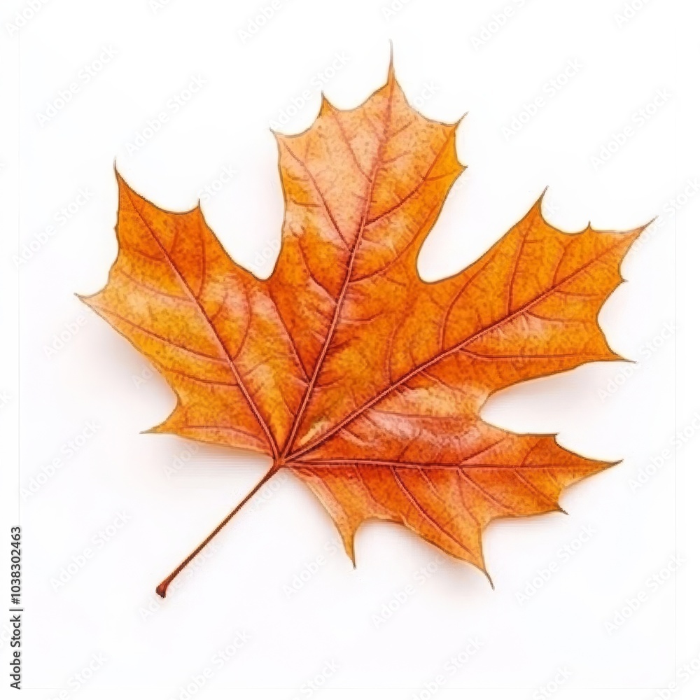 Obraz premium Maple leaf on white.