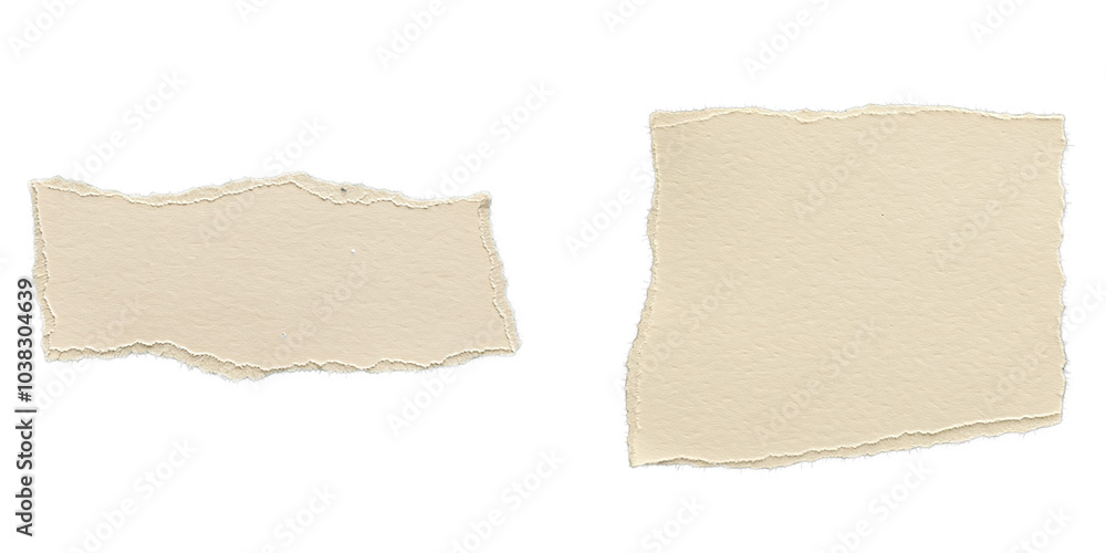 set of old jagged paper sheets isolated on transparent background set of old jagged paper sheets isolated on transparent background