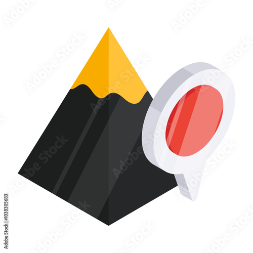 Premium design icon of mountain location  photo