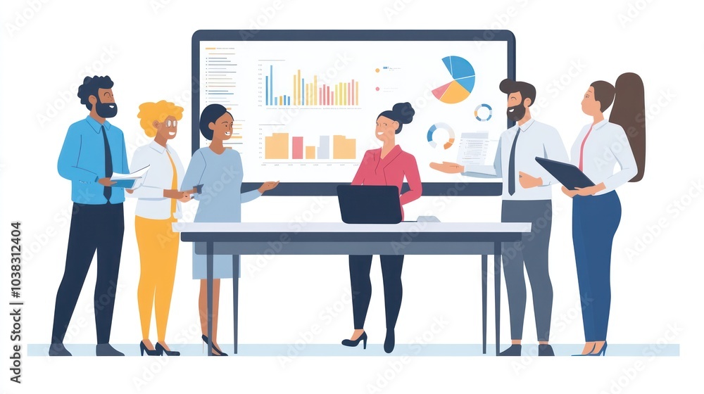 Business Meeting Presentation with Data Analysis Business Meeting Presentation with Data Analysis