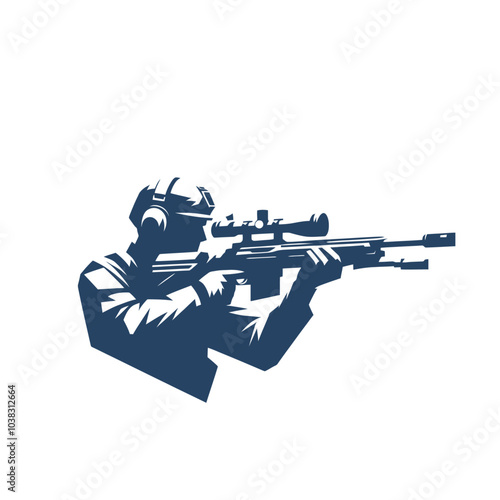 isolated sniper vector illustration	
