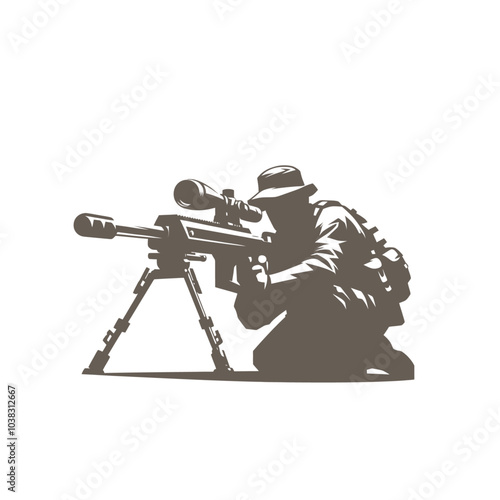 isolated sniper vector illustration	
