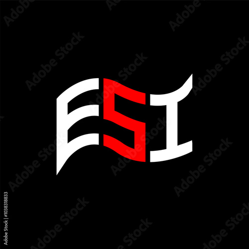 ESI logo design, ESI simple and modern logo. ESI luxurious alphabet design