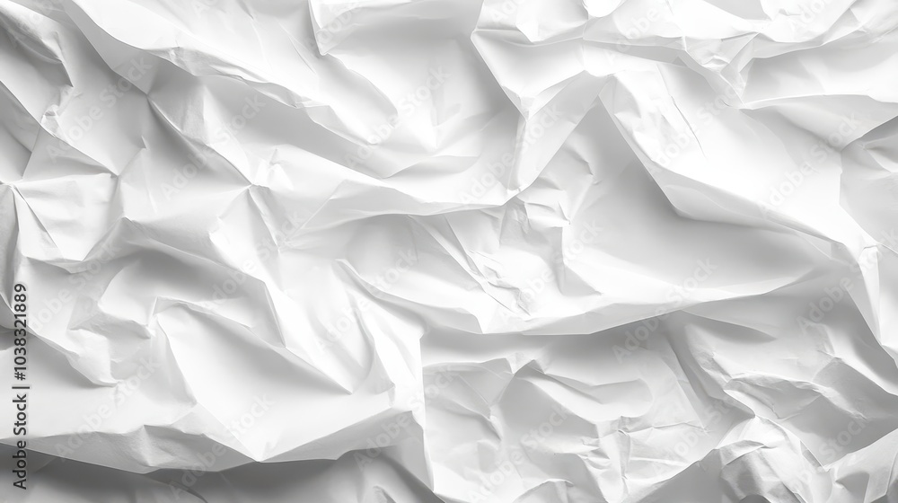 Obraz premium white crumpled paper background texture pattern overlay