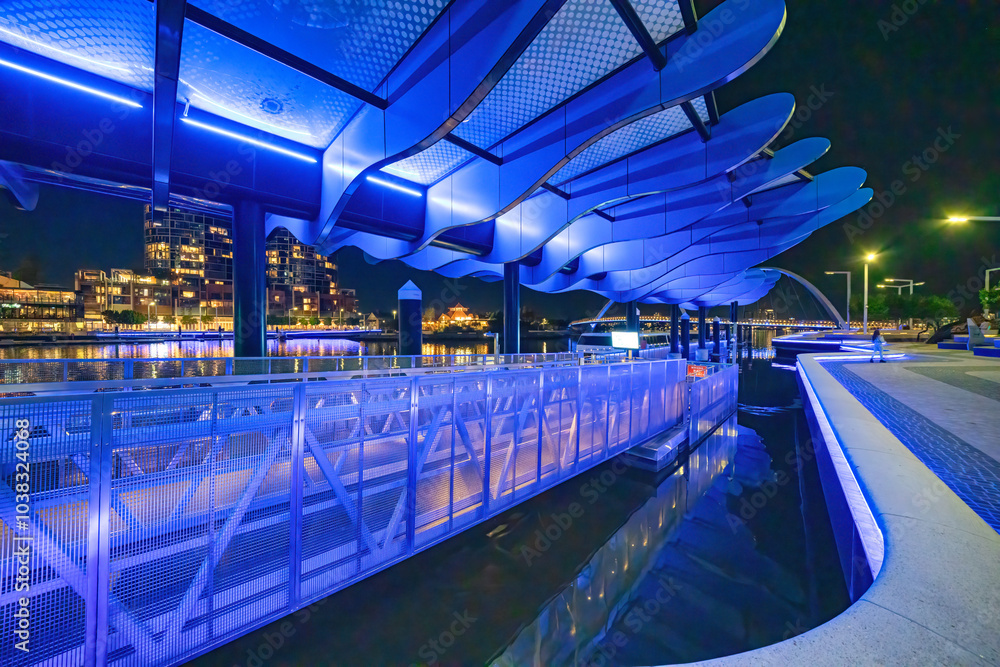 Fototapeta premium Elizabeth Quay at night in Perth