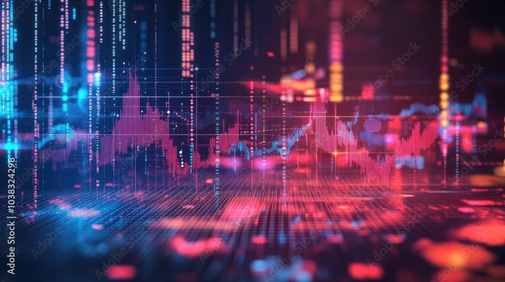 Business-themed background with a stock chart, corporate icons, and economic data, dynamic market trends Business-themed background with a stock chart, corporate icons, and economic data, dynamic market trends