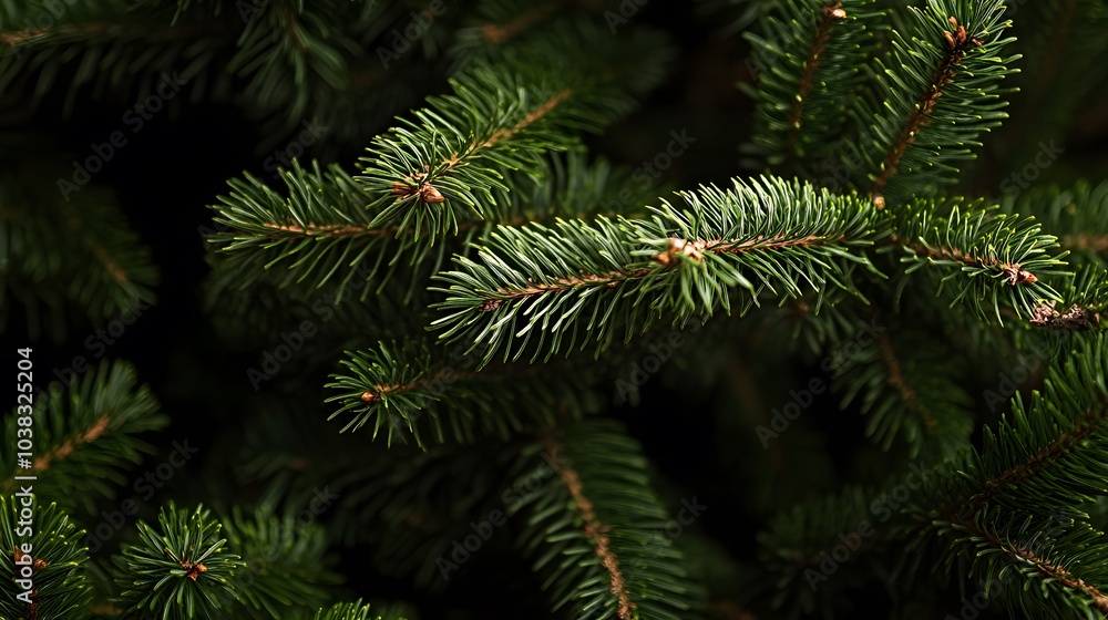 Close-up of Lush Green Pine Tree Branches Close-up of Lush Green Pine Tree Branches