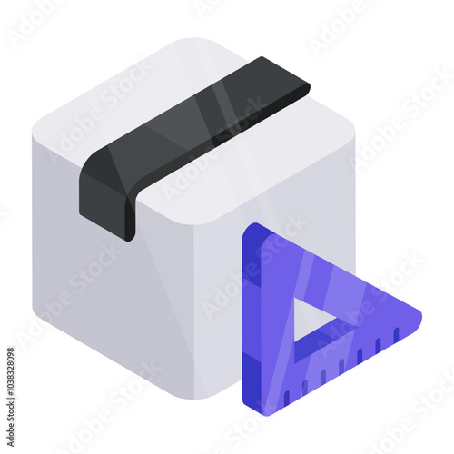 Trendy design icon of parcel size  

