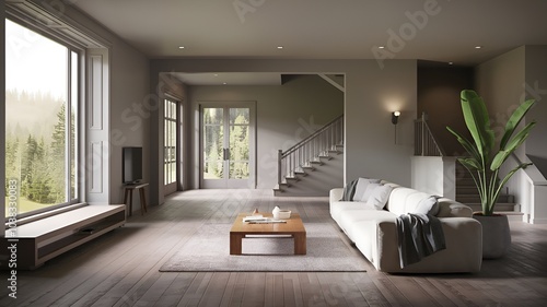 a modern house with a beautiful interior