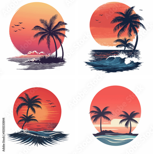 sunset beachside palm trees clipart of beach scene red sunset beach sunset beach California sunset
