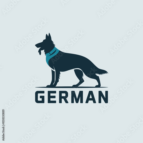Adobe IllustratorGerman Dog Logo, Silhouette of a German Shepherd dog, Dog Logo, Dog Vector Artwork
