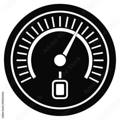 Fuel Gauge Icon vector silhouette.