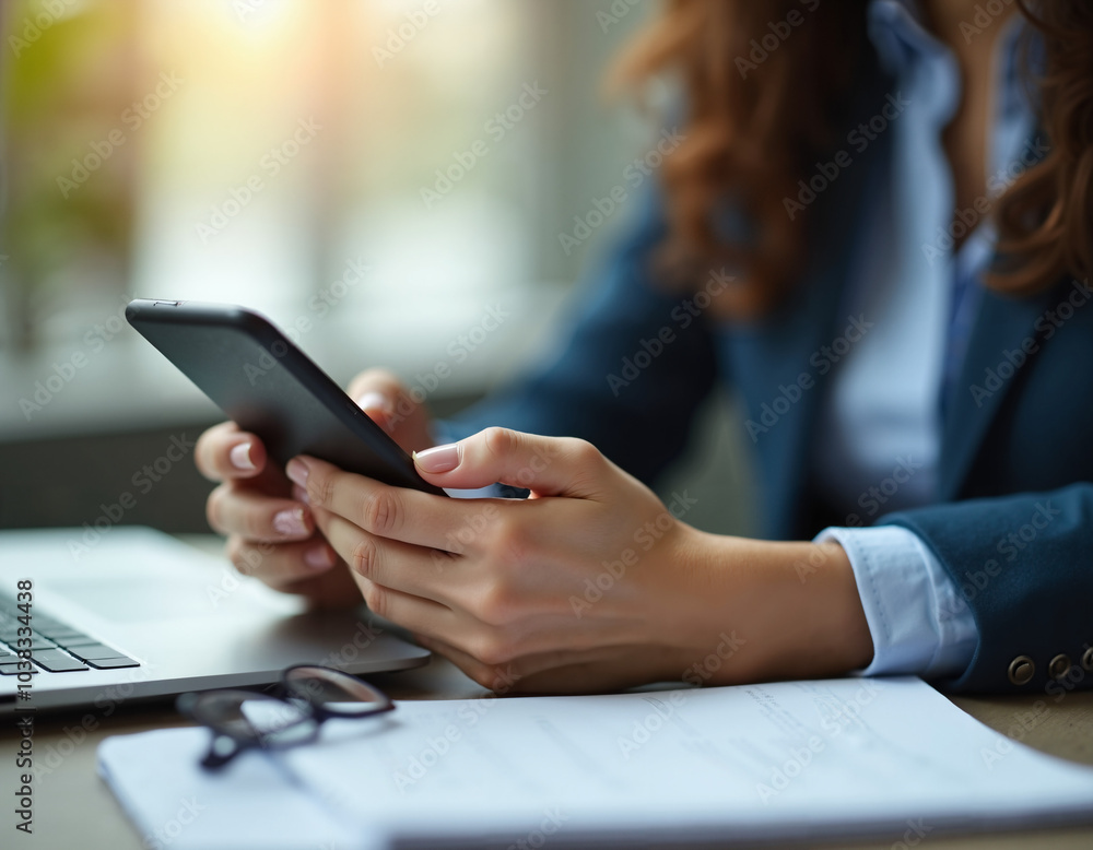 Businesswoman Using Smartphone Businesswoman Using Smartphone