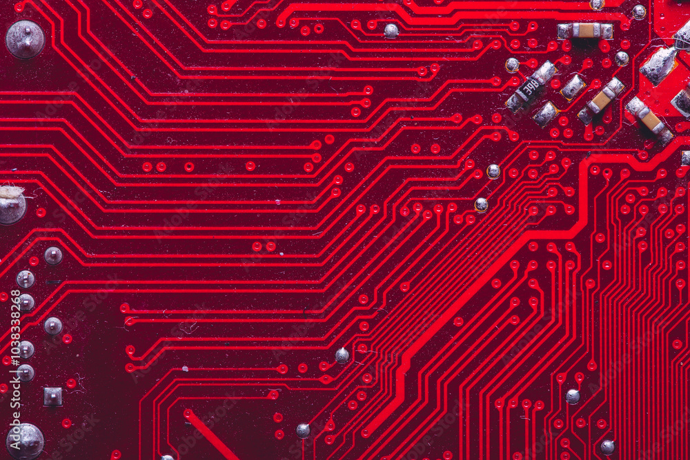 Old desktop motherboard. Chips and electronic components close-up. Can be used as a poster or background for design. Old desktop motherboard. Chips and electronic components close-up. Can be used as a poster or background for design.