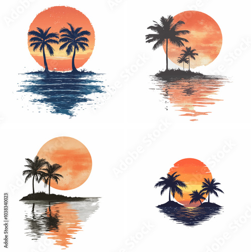 sunset beachside palm trees clipart of beach scene red sunset beach sunset beach California sunset