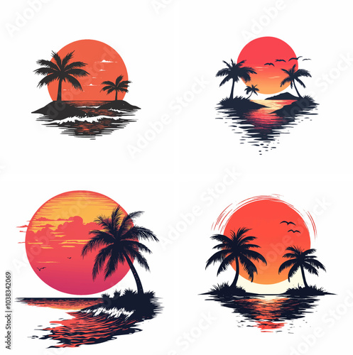 sunset beachside palm trees clipart of beach scene red sunset beach sunset beach California sunset