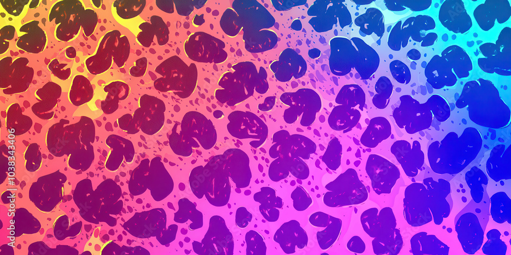 A colorful leopard print background with a rainbow of colors A colorful leopard print background with a rainbow of colors